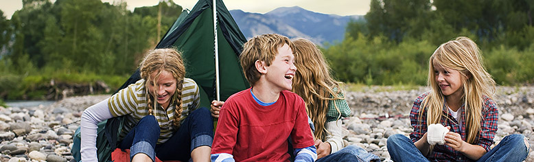 Kids camping